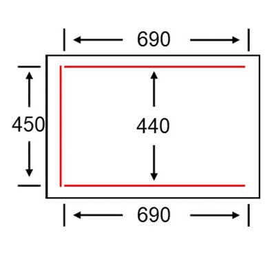 Diagrams of sealing beams position AA-16KG